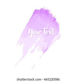 Purple Texture Paint Stain Illustration. place for text. Hand drawn brush stroke vector design element. vector illustration