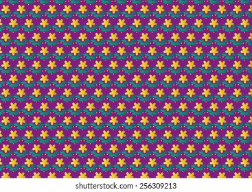 purple texture with yellow flowers
