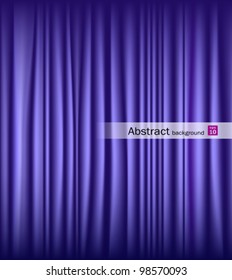 Purple theater curtain abstract background. vector illustration