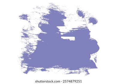 Purple Thick Grainy Brush Stroke Texture. Grunge distressed paintbrush design element. Hand draw big bold paint line shape