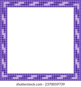Purple tile frame, Mosaic tile frame or background, Tile background, Seamless pattern, Mosaic seamless pattern, Mosaic tiles texture or background. Bathroom wall tiles, swimming pool tiles.