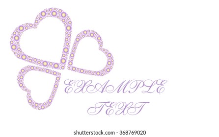 Purple tiny ornamental heart