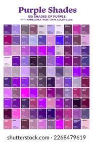  color Purple swatches