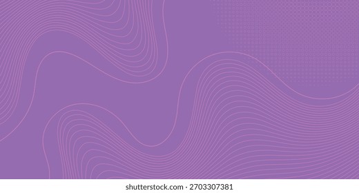 purple topographic line background with halftone pattern