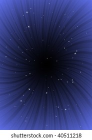 Purple tracks above black hole