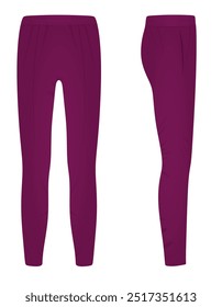 Pantalón de chándal púrpura. Ilustración vectorial