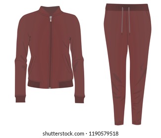 Purple tracksuit. vector illustration