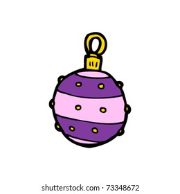 caricatura de decoración de árbol púrpura