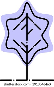Purple tree, illustration, vector on white background.