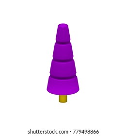Purple tree in plastic design