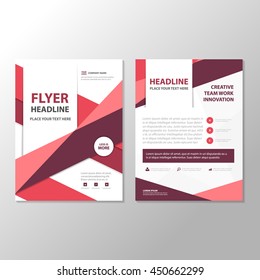 Purple triangle Abstract Brochure Flyer Leaflet annual report  template design, book cover layout design, abstract business presentation template, a4 size design
