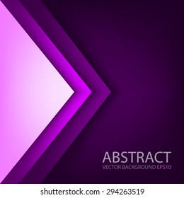 Purple triangle background vector overlap paper layer square box for text and message design