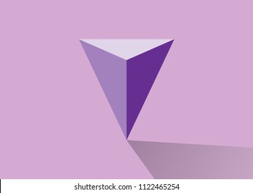 Purple triangle box 3d