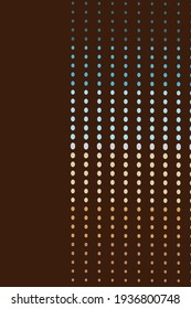 Purple Triangle Halftone Vector Brown Background. Blue Square Modern Design. Cool Round Texture. Color Circle Shape Journal.