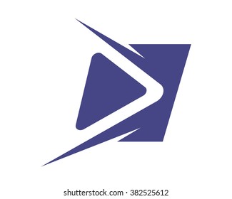 purple triangle shape image icon logo