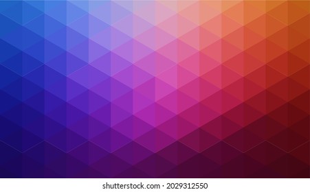 Purple Triangle,polygonal Abstract background with mixed composition of light dark colors.blue.yellow.red and pink.Creative geometric illustration in origami style. mosaic tile triangle.