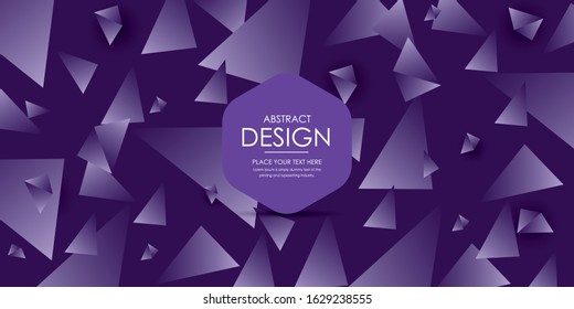 Purple triangles grid abstract polygonal background