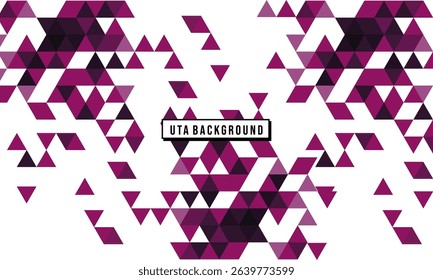 Purple triangles on white abstract background