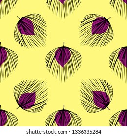 Purple tropical leaves pattern.