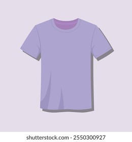 Purple tshirt isolated. T shirt icon design flat vector illustration.