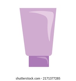 Purple tube icon illustration cosmetic logo design isolated in white background new