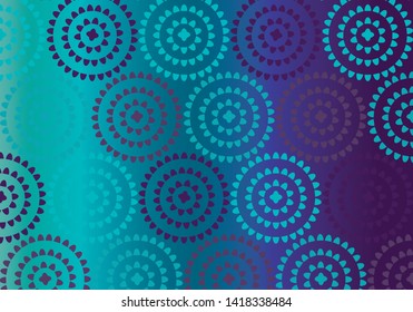 Purple, turquoise blue vector pattern background for yoga mats