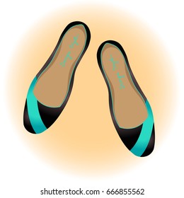 purple turquoise shoes ballet flats 