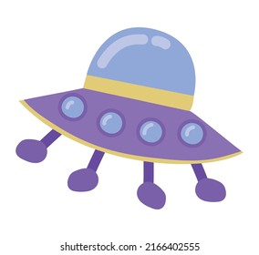purple ufo design over white