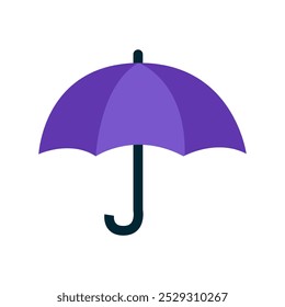 Guarda-chuva roxo. Ilustração de vetor plano.