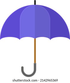 Purple umbrella, illustration, vector on a white background.