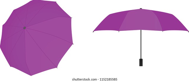 Purple umbrella. vector illustration