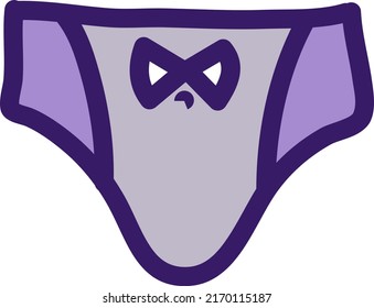 Purple underpants, illustration, vector on a white background.