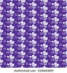 Purple Valentine`s hearts seamless pattern