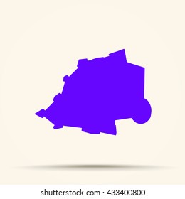 Purple Vatican Map Illustration