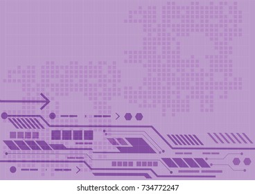 purple vector abstract background digital, technology for business concept, vector illustration