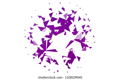 Purple vector abstract colorful background, which consist of triangles. Pattern with colored triangles on white background.