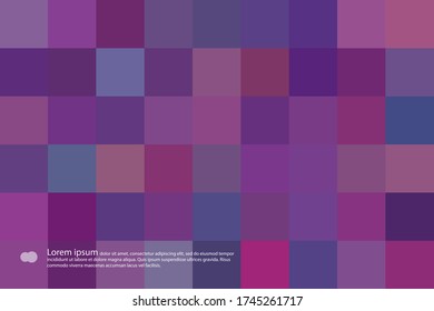 Purple vector abstract textured polygonal background. Repeating rectangle template can be used for brochure template.