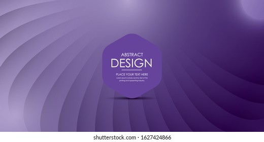 Purple vector background with circle and curve line element overlap layer
