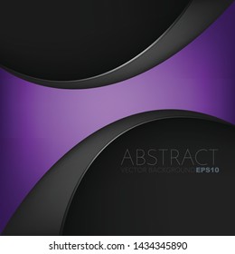purple vector background curve with black space for design