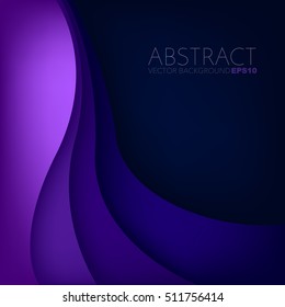 Purple vector background with purple curve line overlap layer with space for text and message design
