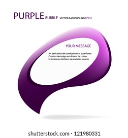 Purple vector background eps10 art bubble for message and design