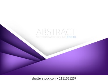 Purple vector background geometric corner square with white space for text and background design