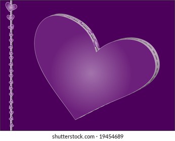 purple vector background with hearts