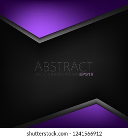 Purple vector background overlap layer on black space for design