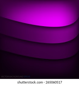 Purple vector background overlap paper layer on gradient color tone with space for text and message design