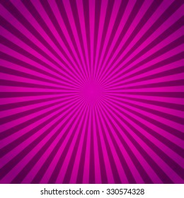 Purple Vector Background Of Radial Lines.Comic Book Background.