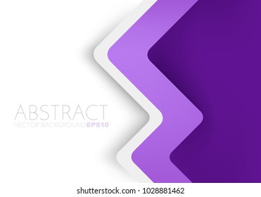 Purple vector background with silver line curve overlap paper with white space for text and background design