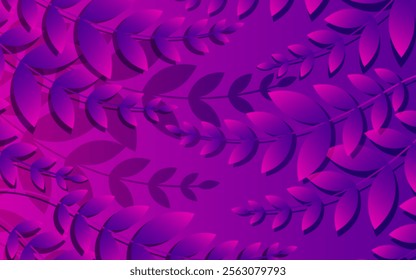 Purple vector background with tree branches.