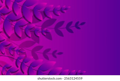 Purple vector background with tree branches.