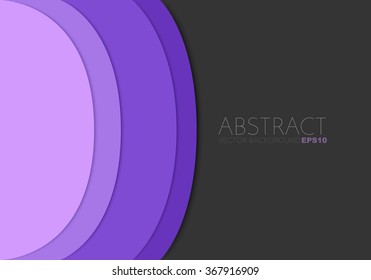 Purple vector background unusual modern material design overlap layer paper